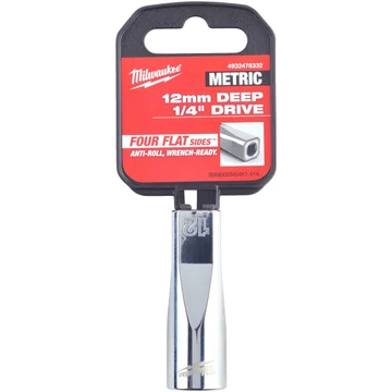 Milwaukee 1/4" Dugókulcs Hosszú - 12 mm - 1 db