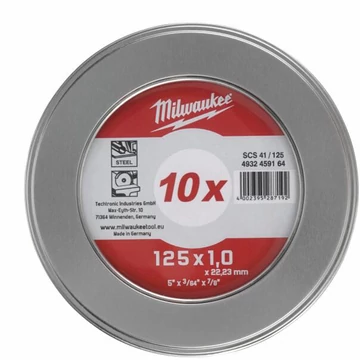 Milwaukee Vágókorong fémhez 125X1 PRO+ /Fém dobozban 10 db