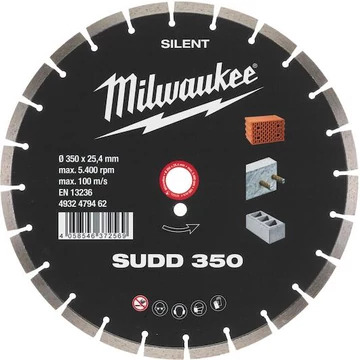 Milwaukee Gyémánt vágótárcsa SUDD 350 mm