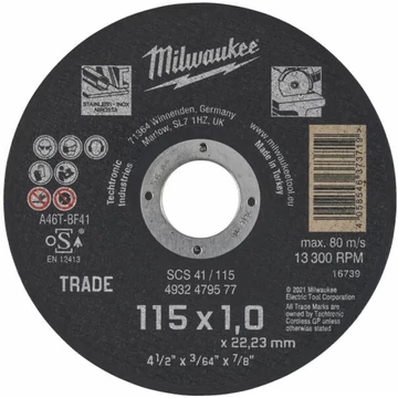 Milwaukee Vágókorong fémhez ECO SCS41 115x1.0mm-1 db