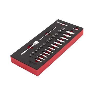 Milwaukee 1/4˝ Racsni és dugókulcs 28 részes készlet - habbetétben