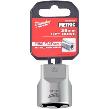 Milwaukee 1/2" Dugókulcs Rövid - 28 mm - 1 db