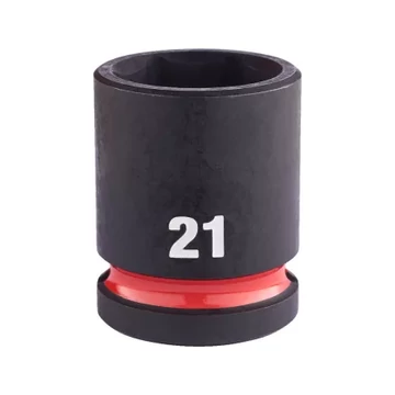 Milwaukee 1/2" Dugókulcs hatlapú, gépi, rövid 21 mm - 1 db 