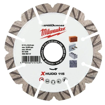 Milwaukee Gyémánt vágótárcsa XHUDD 115 mm - 1 db