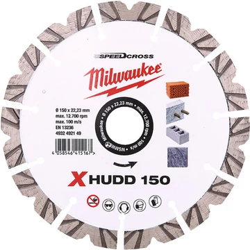 Milwaukee Gyémánt vágótárcsa XHUDD 150 mm - 1 db