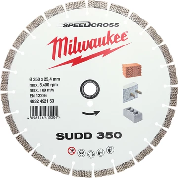 Milwaukee Gyémánt vágótárcsa SUDD 350 mm - 1 db