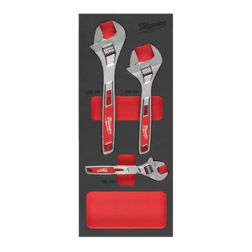 Milwaukee Állítható Villáskulcs készlet 3 részes - habbetétben 