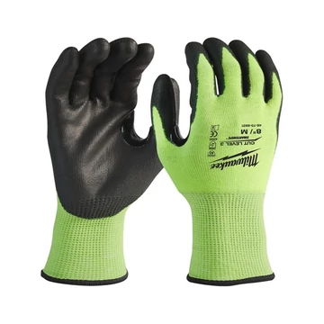 Milwaukee Hi Vis vágásbiztos védőkesztyű 3/C 9/L - 12 pár