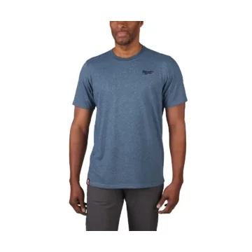 Milwaukee HTSSBLU XXL - Hibrid rövid ujjú póló Kék