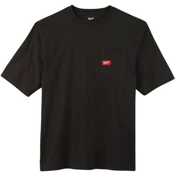 Milwaukee WTSSBL S - Rövid ujjú zsebes póló Fekete