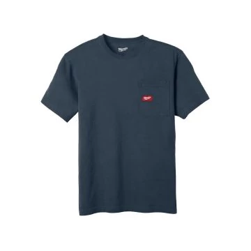 Milwaukee WTSSBLU M - Rövid ujjú zsebes póló Kék