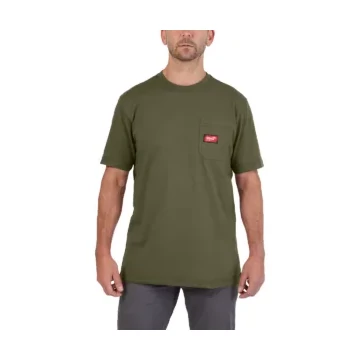 Milwaukee WTSSGRN S - Rövid ujjú zsebes póló Zöld