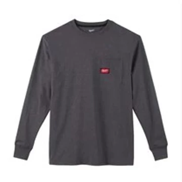 Milwaukee WTLSG-M Hosszú ujjú zsebes póló Sötétszürke