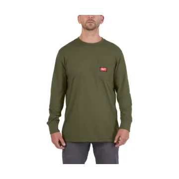 Milwaukee WTLSGRNII XXL - Hosszú ujjú zsebes póló Zöld