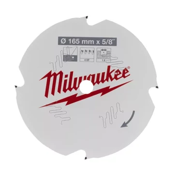 Milwaukee Körfűrészlap hordozható gépekhez (Fíber Cement) 165x5/8"x1.8x4 D - 1 db