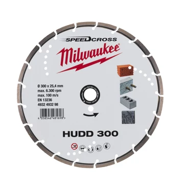 Milwaukee Gyémánt vágótárcsa HUDD 300 mm - 1db