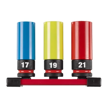 Milwaukee 1/2" Dugókulcs készlet könnyűfém felnikhez 3 részes (17mm, 19mm, 21mm) 1 db