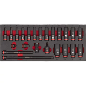 Milwaukee 3/8" Gépi Dugókulcs klt. hosszú 23 rsz. Habbetétben - 1 db 