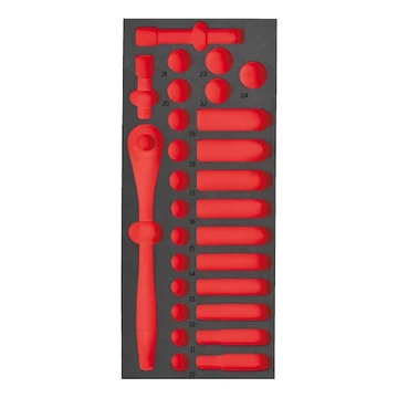 Milwaukee Habbetét üres 1/2" Racsnis dugókulcs 28 részes készlethez