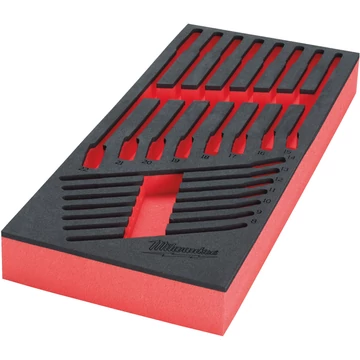 Milwaukee Habbetét üres MAXBITE™ Csuklós fejű Racsnis csillag-villáskulcs 15 részes készlethez