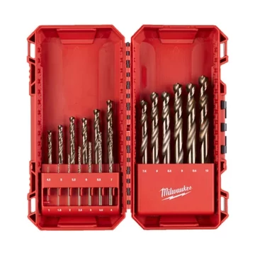 Milwaukee Red Cobalt –  HSS-G Co fémfúró – DIN 338 Készlet (19 darab)