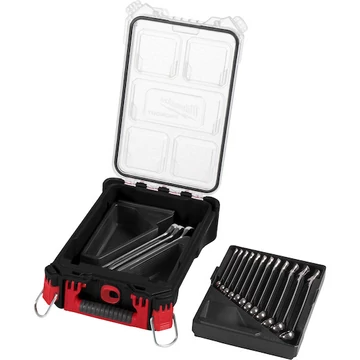 Milwaukee PACKOUT™ MAXBITE™ Csillag-villáskulcs készlet, 15 részes keskeny rendszerezőben