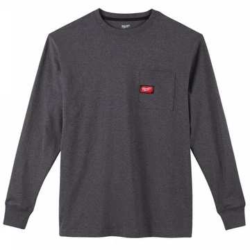 Milwaukee WTLSG-S Hosszú ujjú zsebes póló Sötétszürke