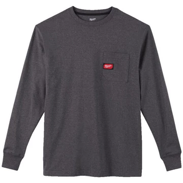 Milwaukee WTLSG-XL Hosszú ujjú zsebes póló Sötétszürke