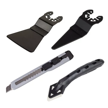 Wolfcraft Szilikonfuga felújító készlet (hántoló és fugakaparó rezgőkéses gépekhez 3953 3998, barkácskés, fugalehúzó)
