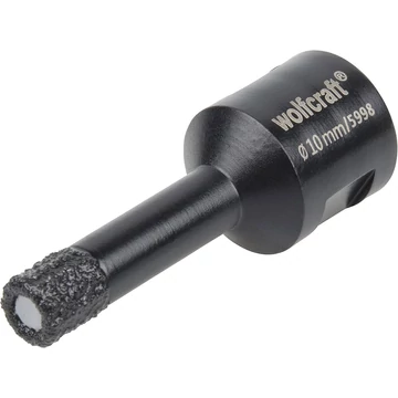 Wolfcraft Gyémánt koronafúró ø10 mm, d=40 mm, sarokcsiszolóhoz, paraffinos, "ceramic"