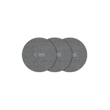 Wolfcraft 5db csiszolórács korong gipszkartonhoz és fához, tépőzáras, Ø125mm, SiC, K80,120,240