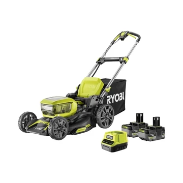 Ryobi ONE+ RY18LMX46A-250 18v szénkefementes fűnyíró 46cm vágószélességgel 2db 5,0ah akku és töltővel