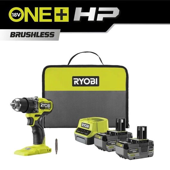 Ryobi ONE+ RDD18C1-2C40S 18v akkus szénkefementes fúró csavarbehajtó 2db 4ah akkuval töltővel táskában Ryobi ONE+ RDD18C1-2C40S 18v akkus szénkefementes fúró csavarbehajtó 2db 4ah akkuval töltővel táskában 5133006520