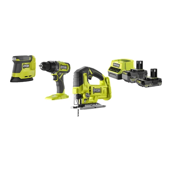Ryobi ONE+ R18CK3-242G 18v akkumulátoros gépszett, erőcsomag akkuval töltővel táskában 5133006718