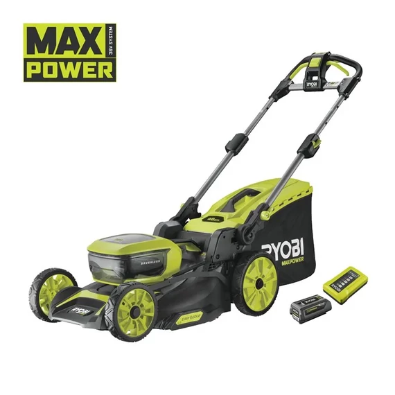 Ryobi MAX POWER RY36LMXSP46A-150 36V szénkefe nélküli 46 cm-es önjáró fűnyíró 5,0ah akkuval és töltvel  5133004913