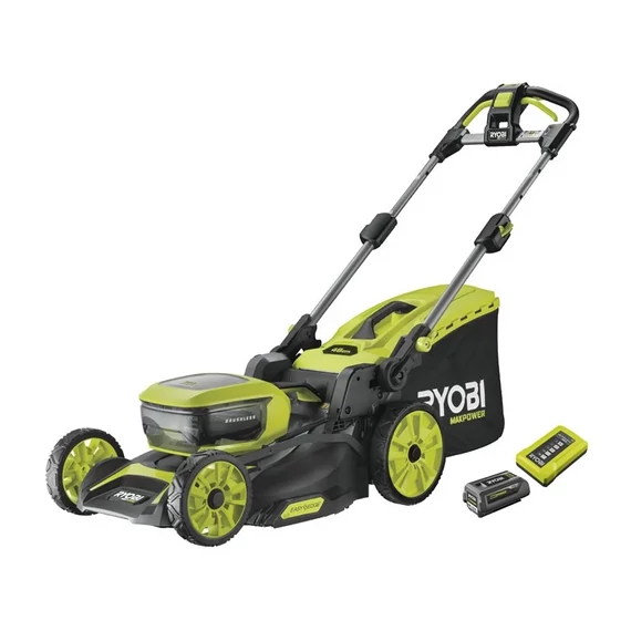 Ryobi MAX POWER RY36LMXSP46A-150 36V szénkefe nélküli 46 cm-es önjáró fűnyíró 5,0ah akkuval és töltvel  5133004913