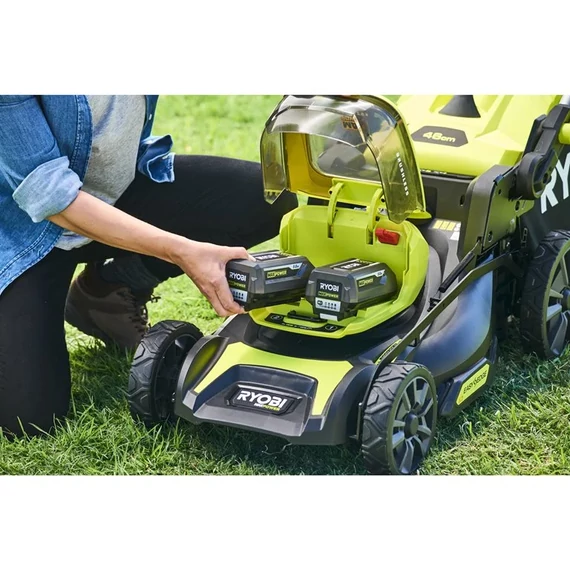 Ryobi MAX POWER RY36LMXSP46A-150 36V szénkefe nélküli 46 cm-es önjáró fűnyíró 5,0ah akkuval és töltvel  5133004913