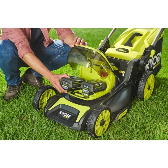 Ryobi MAX POWER RY36LMXSP46A-150 36V szénkefe nélküli 46 cm-es önjáró fűnyíró 5,0ah akkuval és töltvel  5133004913