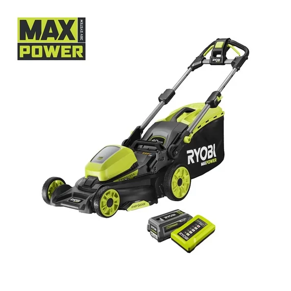 5133005463 Ryobi MAX POWER RY36LMXP40A-150 36V szénkefe nélküli 40 cm-es fűnyíró Power Assist rásegító funkcióval (1 x 5,0 Ah)akkuvel és töltővel