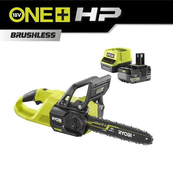 Ryobi ONE+ HP RY18CSX30A-150 18V akkumulátoros, szénkefe nélküli HP Whisper™ halk, 30 cm-es láncfűrész (1 x 5.0Ah)akkumulátorral és töltővel 5133005466