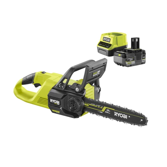 Ryobi ONE+ HP RY18CSX30A-150 18V akkumulátoros, szénkefe nélküli HP Whisper™ halk, 30 cm-es láncfűrész (1 x 5.0Ah)akkumulátorral és töltővel 5133005466
