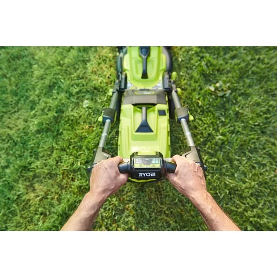 Ryobi ONE+ HP RY18LMX40B-0 18V ONE+™ akkumulátoros szénkefe nélküli fűnyíró 40 cm-es vágószélességgel akku és töltő nélkül 5133005479