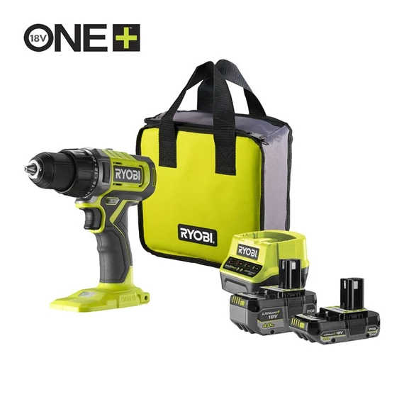 Ryobi ONE+ RDD18-2C42S 18V akkus fúró-csavarbehajtó 4ah és 2ah akkuval töltővel táskában 5133005521