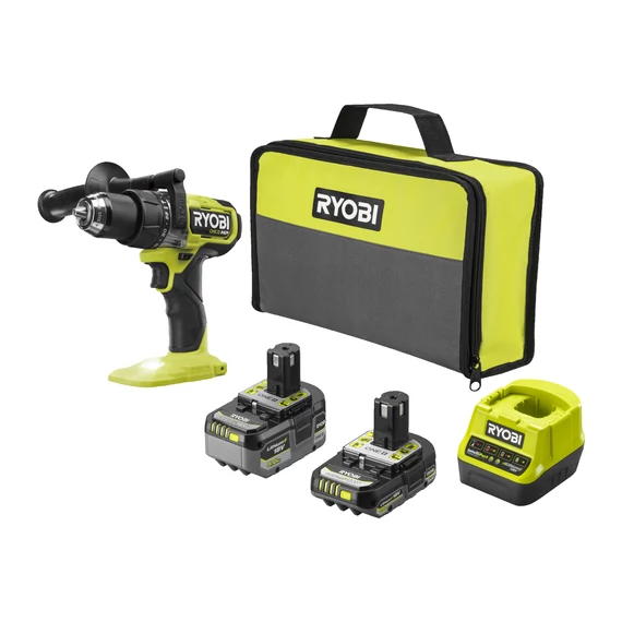 Ryobi ONE+ HP RPD18X-2C52S 18V nagyteljesítményű szénkefe nélküli ütvefúró-csavarozó (5.0Ah + 2.0Ah)akkukal és töltővel táskában 5133005527