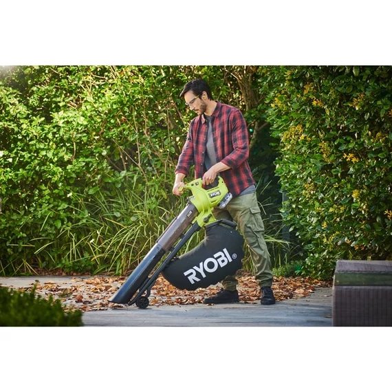 Ryobi ONE+ HP RY18BVXA-0 18V nagyteljesítményű szénkefe nélküli lombszívó-fúvó-daráló akku és töltő nélkül 5133005546