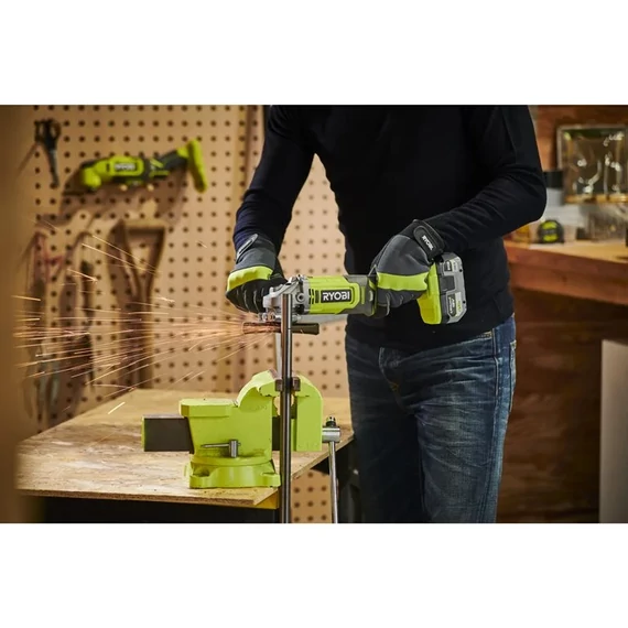 Ryobi ONE+ RAG18125-1C40S 18V akkus sarokcsiszoló 4Ah akkuval és töltővel táskában 5133005643