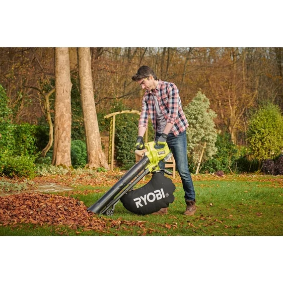 Ryobi ONE+ HP RY18BVXA-150 18V nagyteljesítményű szénkefe nélküli lombszívó-fúvó-daráló 5.0Ah akkuval és töltővel 5133005666