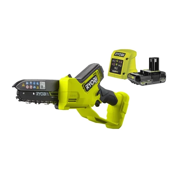 Ryobi ONE+ HP RY18PSX15A-120 18V akkumulátoros, szénkefe nélküli 15 cm-es ágvágó fűrész (1 x 2.0Ah)akkumulátorral és töltővel 5133005780