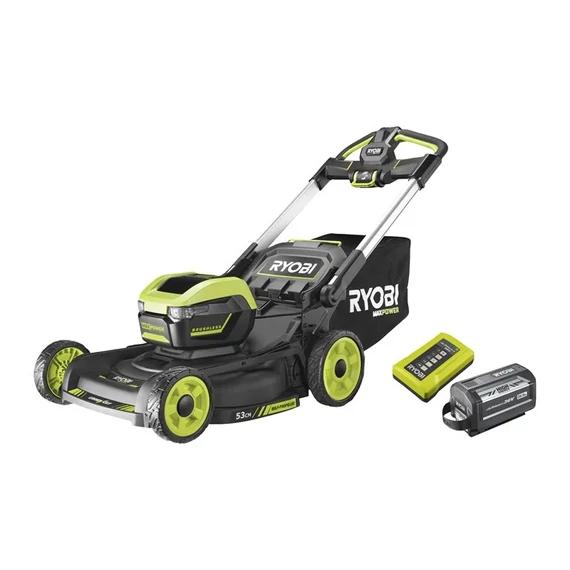 Ryobi MAX POWER RY36LMXSP53A-160 36V szénkefe nélküli 53 cm-es önjáró fűnyíró 6,0ah akkuval és töltővel 5133005802 