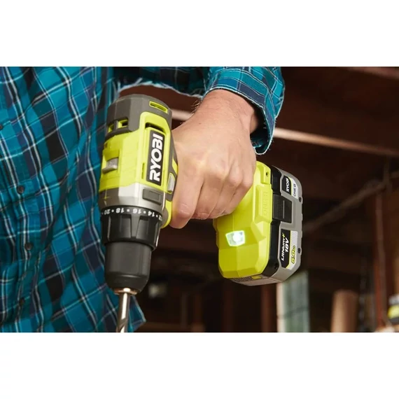Ryobi ONE+ RDD18-2C20TAH 18v akkumulátoros fúró-csavarbehajtó 2 akkuval töltővel kofferben tartozék és kéziszerszámokkal 5133005812